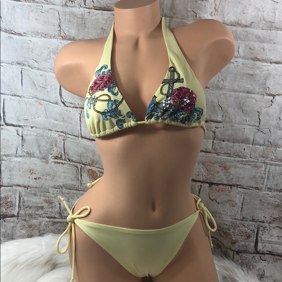 Victoria’s Secret Bikini BLING Yellow True Forever - Picture 3 of 8